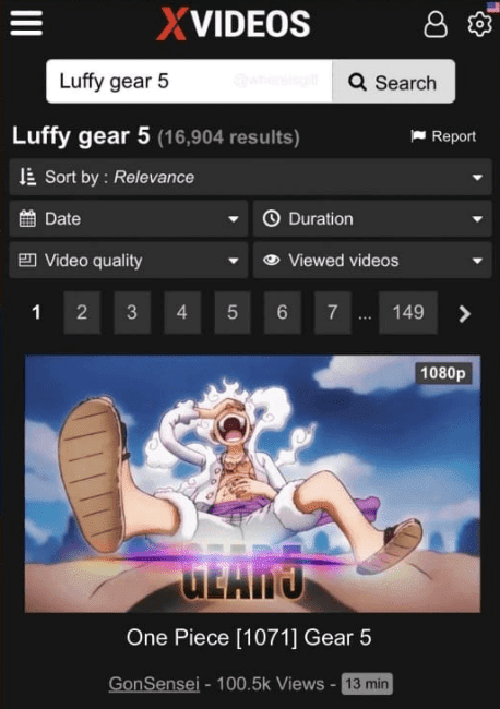 One Piece Fans Watching Luffy's Gear 5 on P.rnhub and Xideos After Official Site Crash